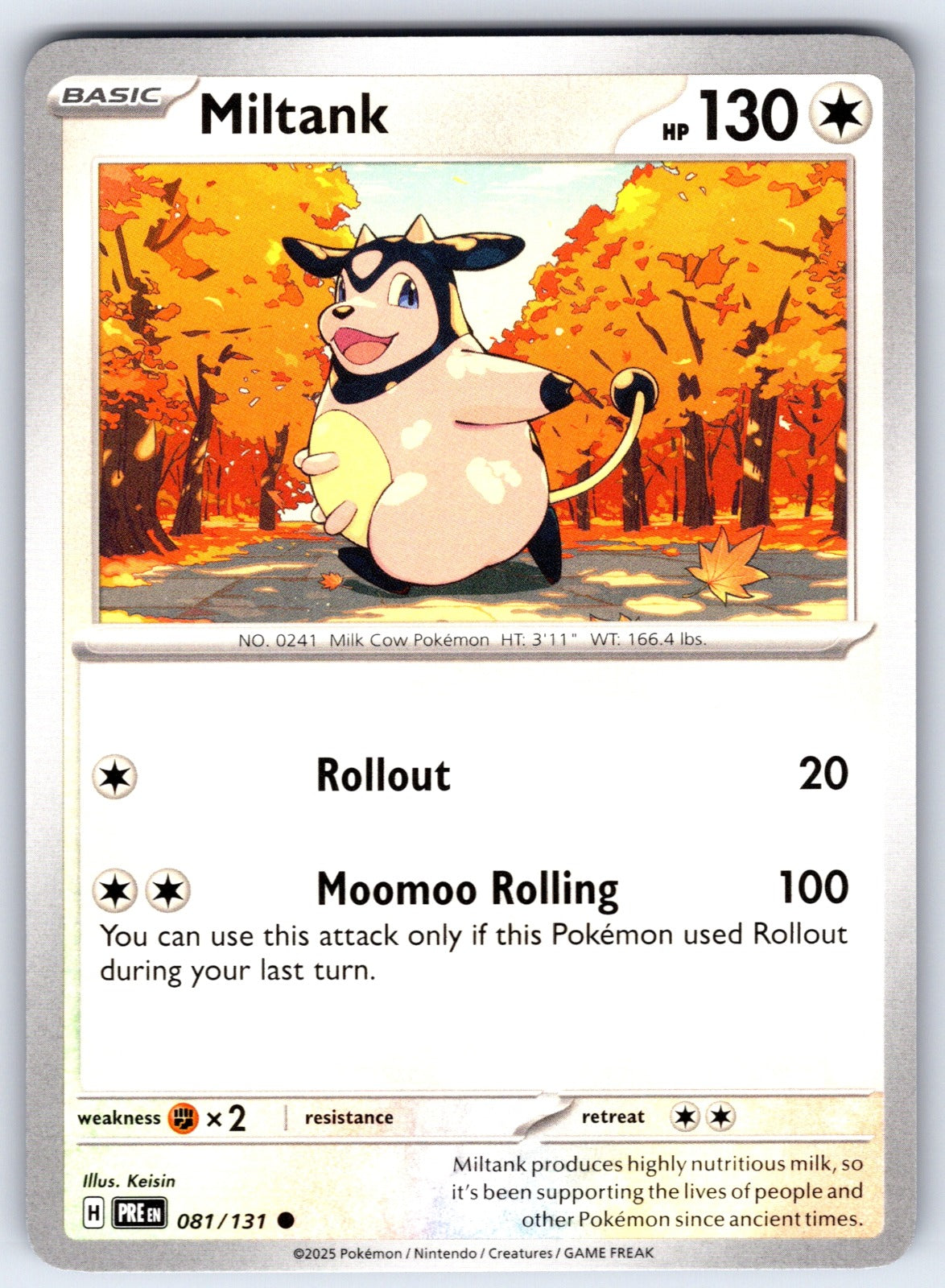 Miltank Common SV: Prismatic Evolutions 081/131 NM 2025