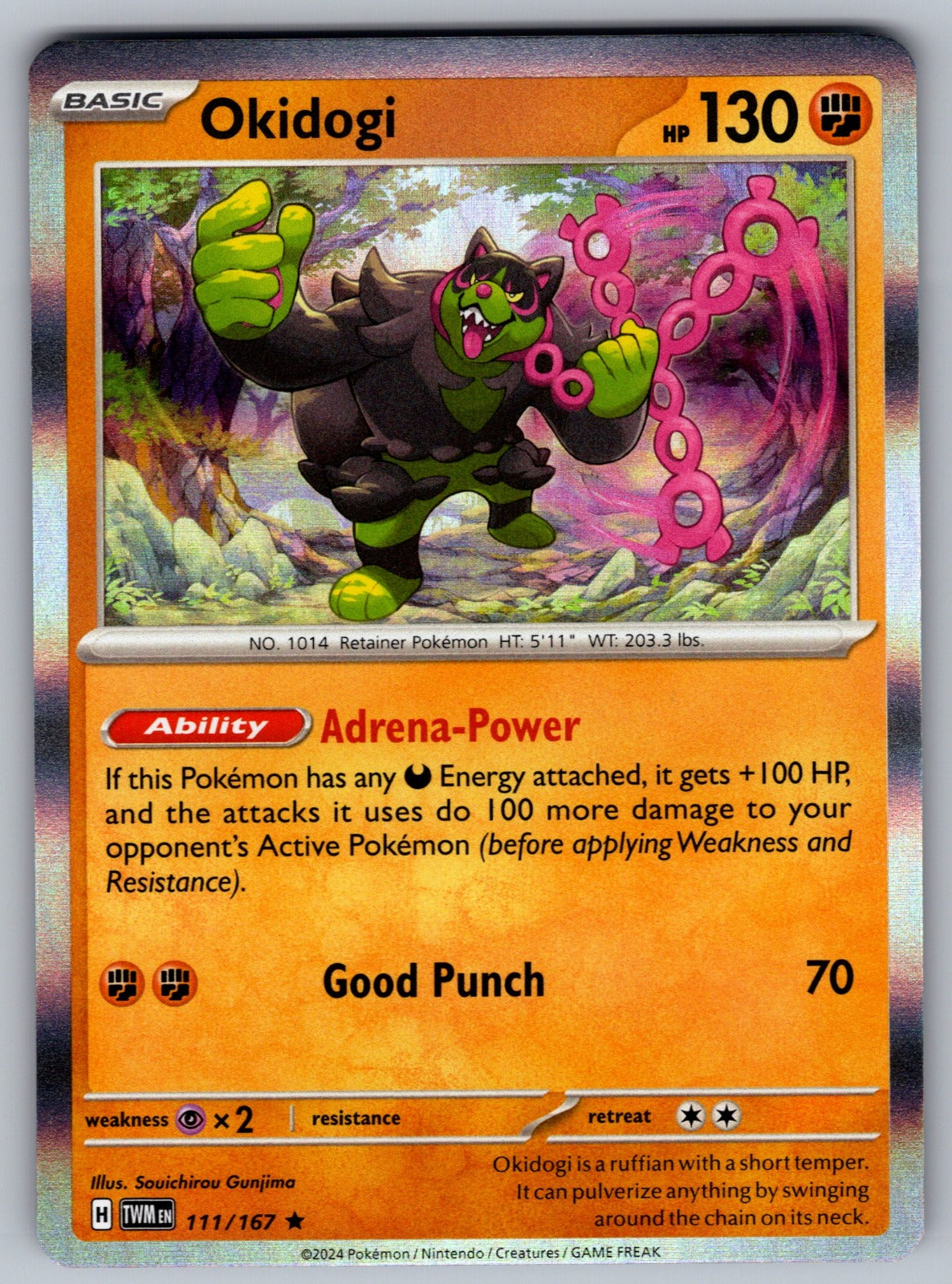 Okidogi Holo Rare SV06: Twilight Masquerade 111/167 NM 2024