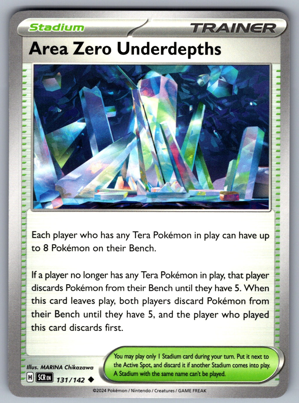 Area Zero Underdepths Uncommon SV07: Stellar Crown 131/142 NM 2024