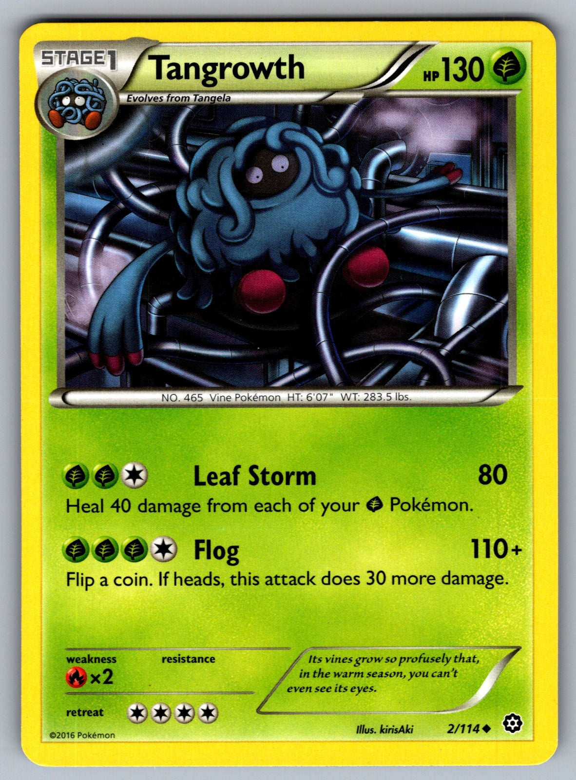 Tangrowth Uncommon XY - Steam Siege 2/114 LP 2016