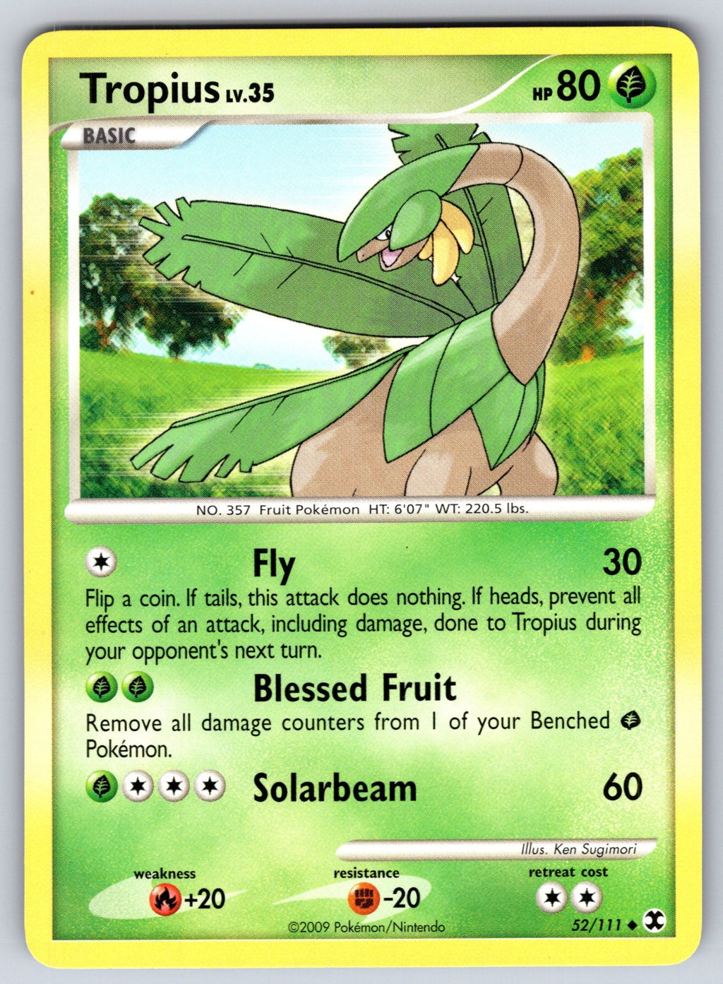 Tropius Uncommon Rising Rivals 52/111 LP 2009