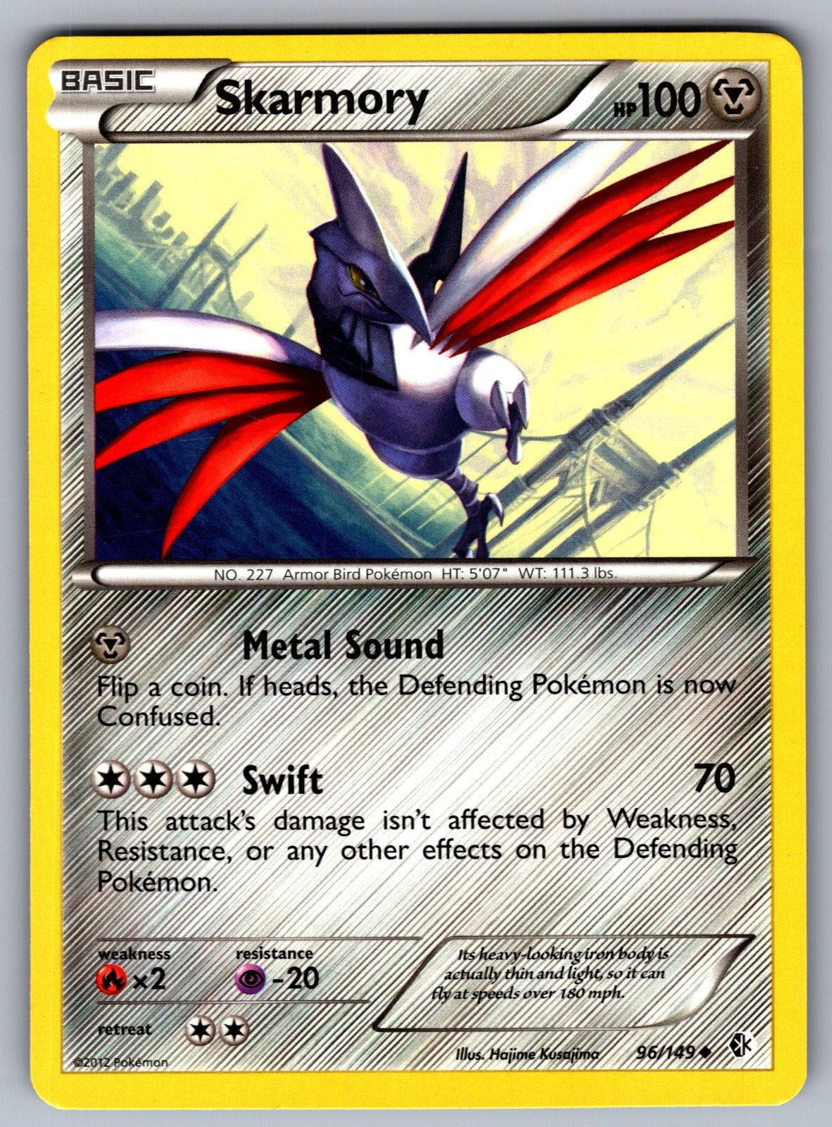 Skarmory (96) Uncommon Boundaries Crossed 96/149 LP 2012