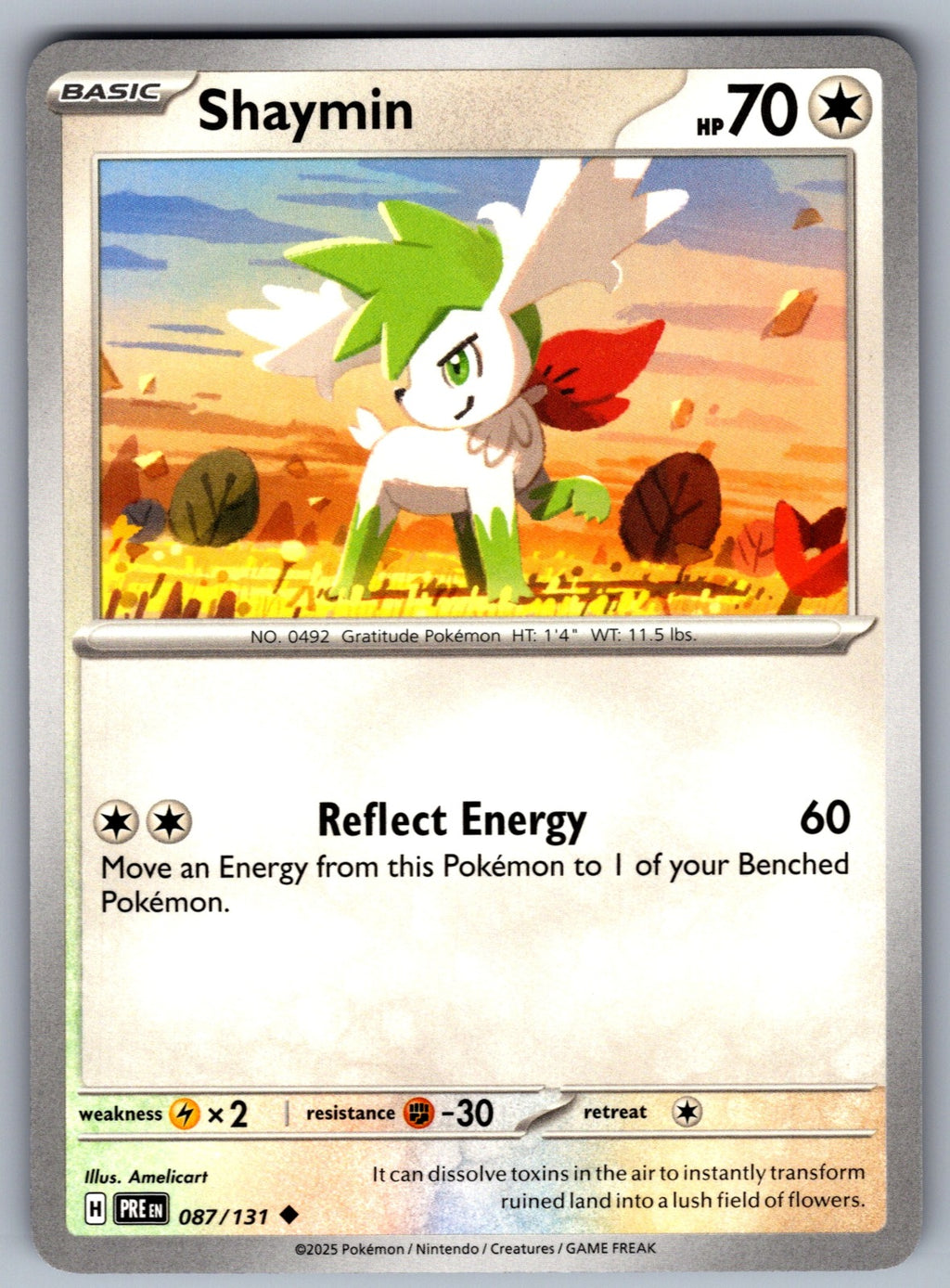 Shaymin Uncommon SV: Prismatic Evolutions 087/131 NM 2025