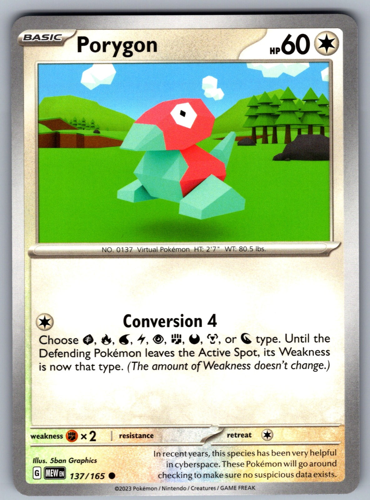 Porygon Common SV: Scarlet & Violet 151 137/165 NM 2023