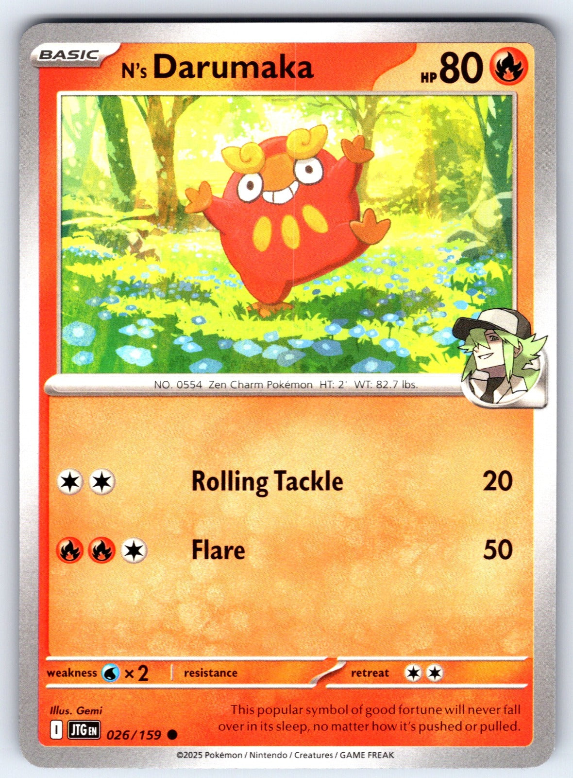 N's Darumaka Common SV09: Journey Together 026/159 NM 2025