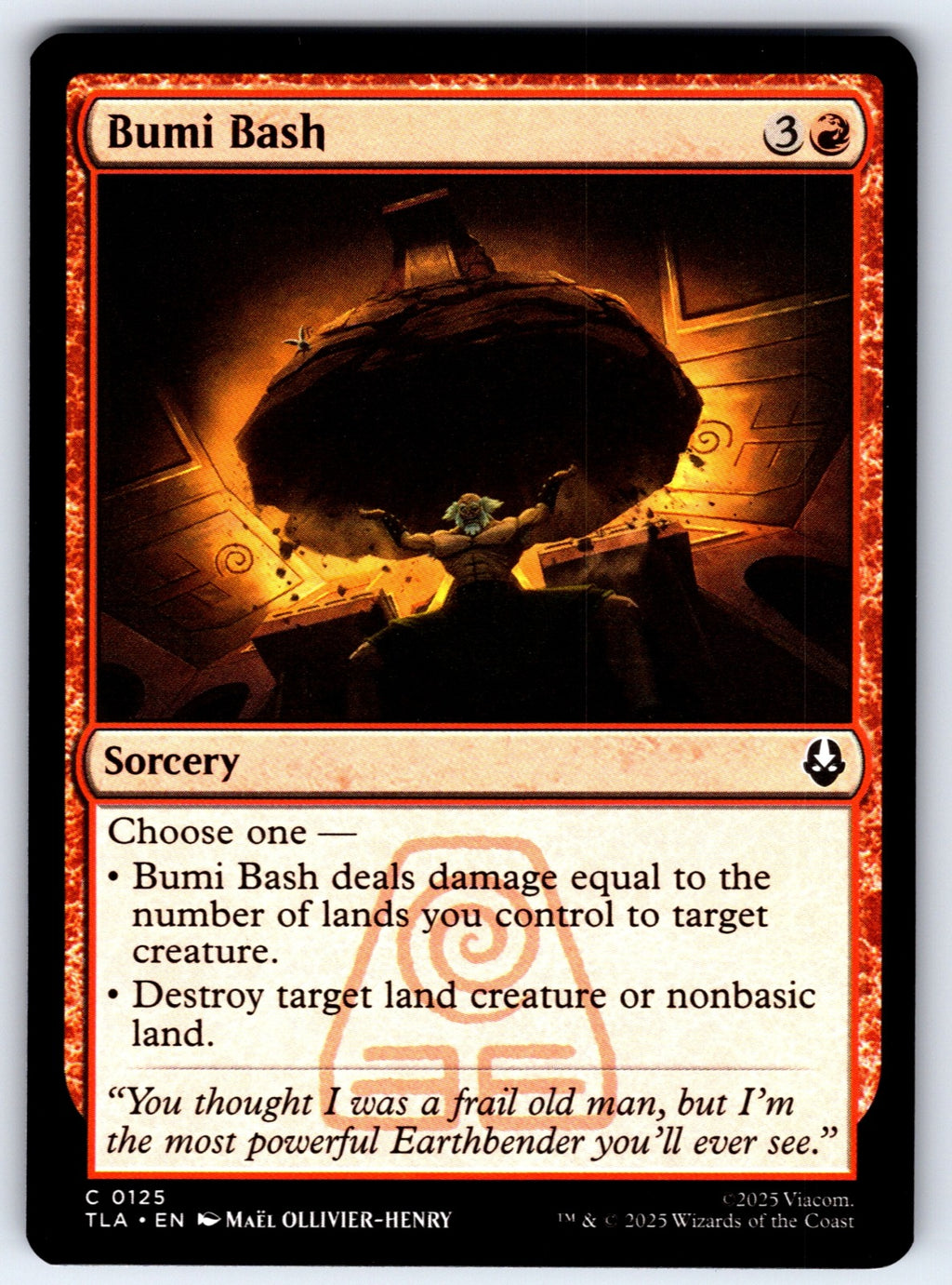 Bumi Bash C Avatar: The Last Airbender 125 NM 2025