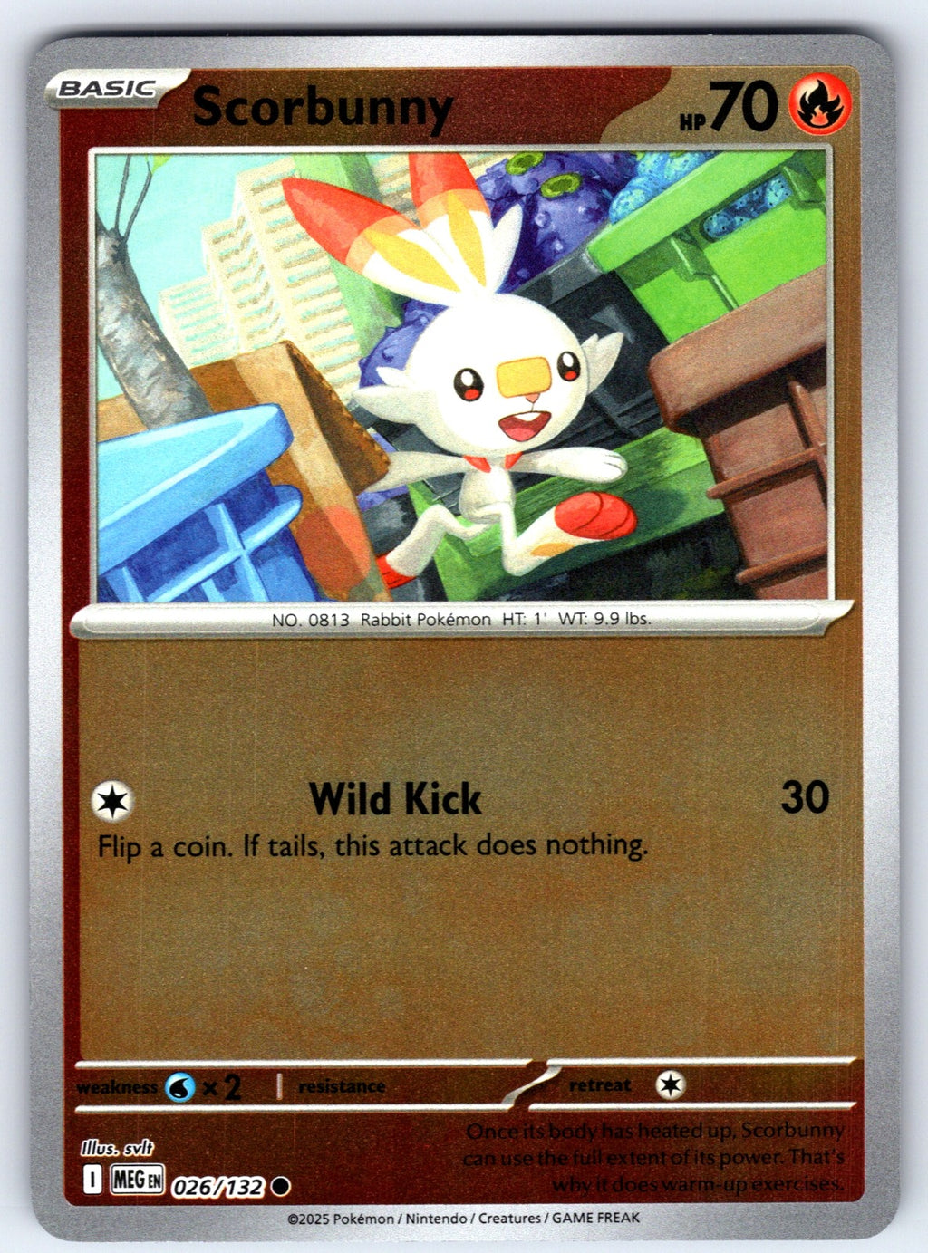 Scorbunny Reverse Holo Common ME01: Mega Evolution 026/132 NM 2025