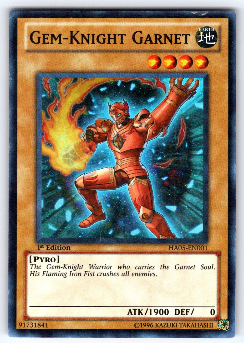 Gem-Knight Garnet Unlimited Super Rare Hidden Arsenal 5: Steelswarm Invasion HA0
