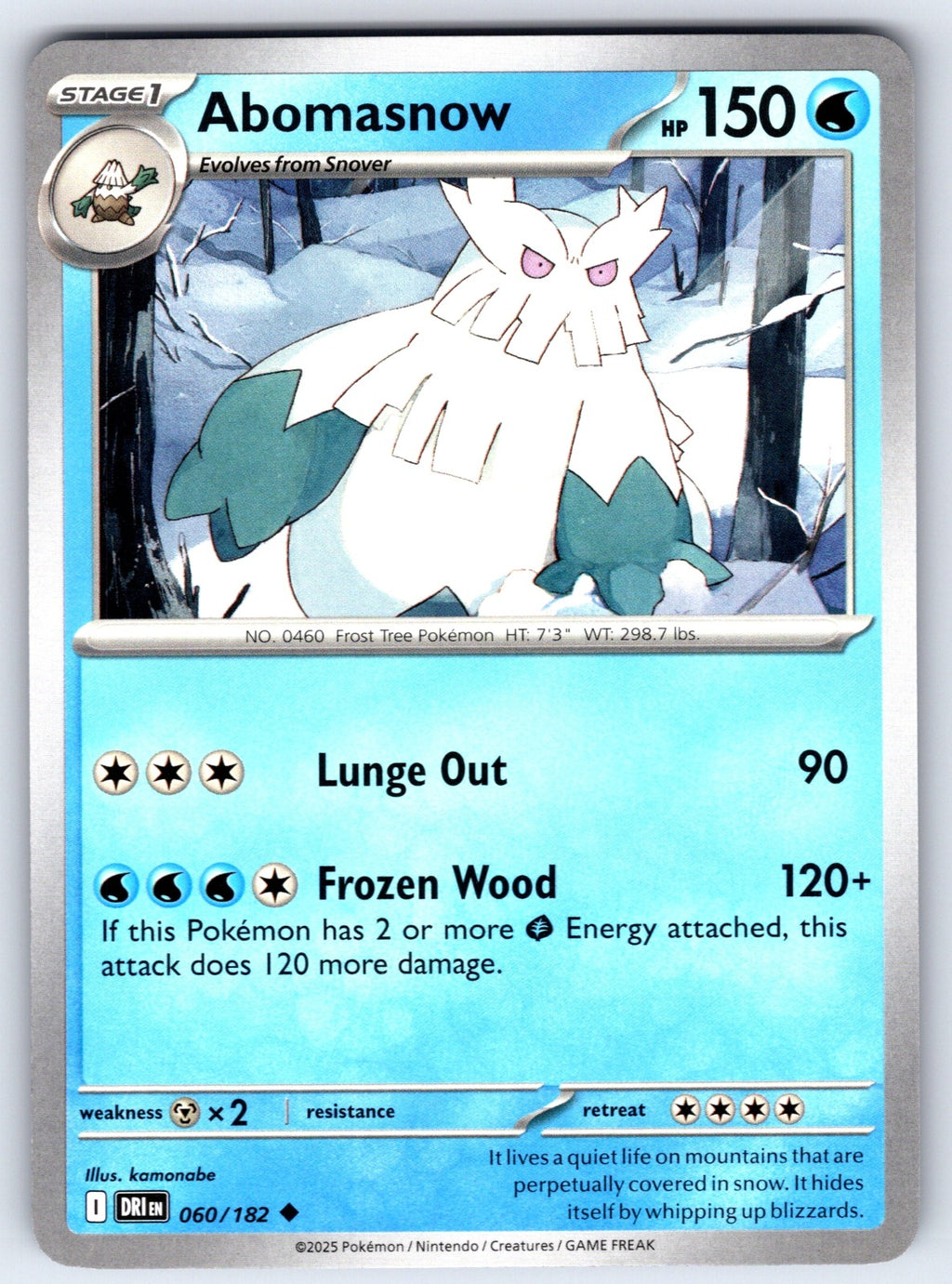 Abomasnow Uncommon SV10: Destined Rivals 060/182 NM 2025