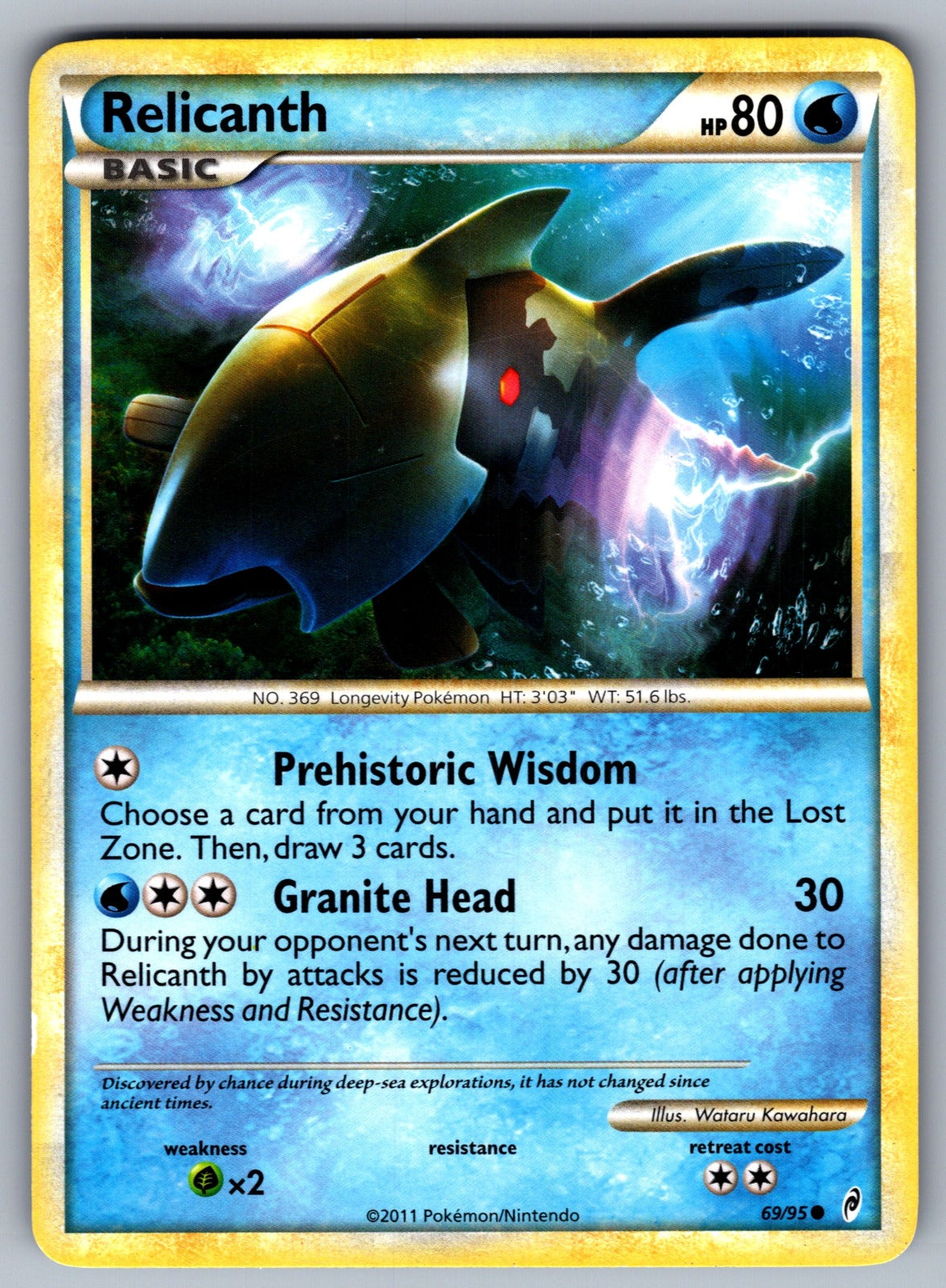 Relicanth Common Call of Legends 69/95 LP 2011