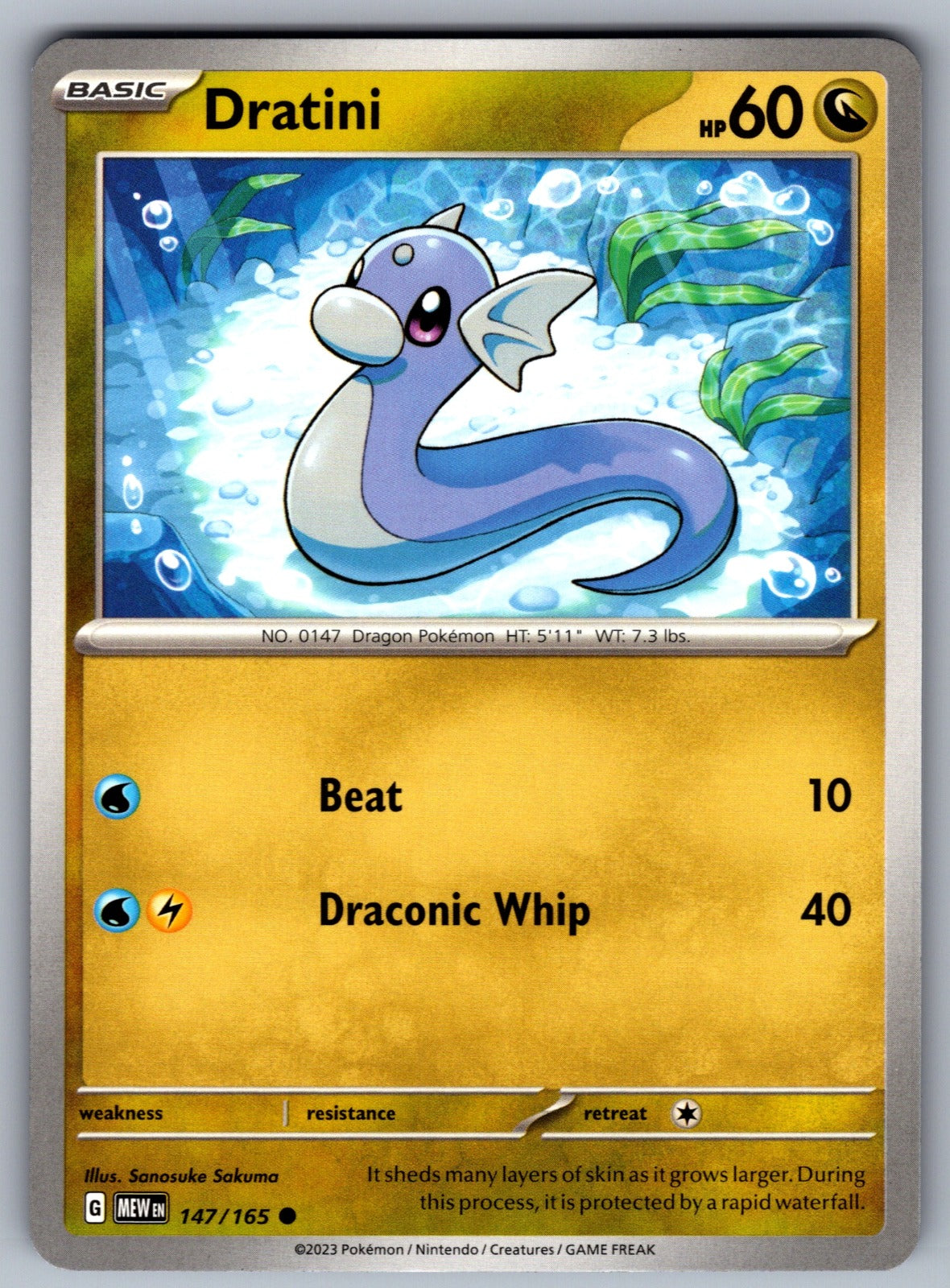 Dratini Common SV: Scarlet & Violet 151 147/165 NM 2023