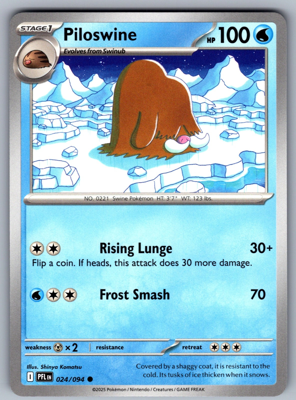 Piloswine Common ME02: Phantasmal Flames 024/094 NM 2025