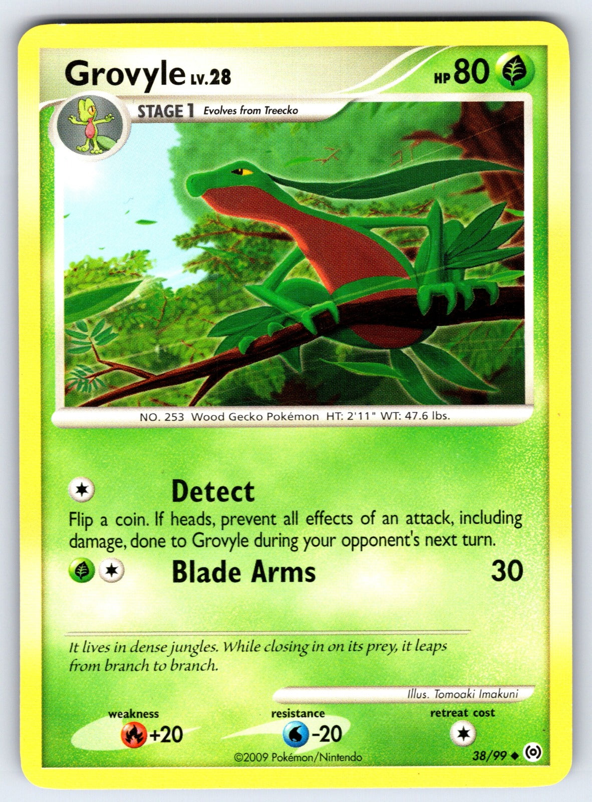 Grovyle (38) Uncommon Arceus 38/99 LP 2009