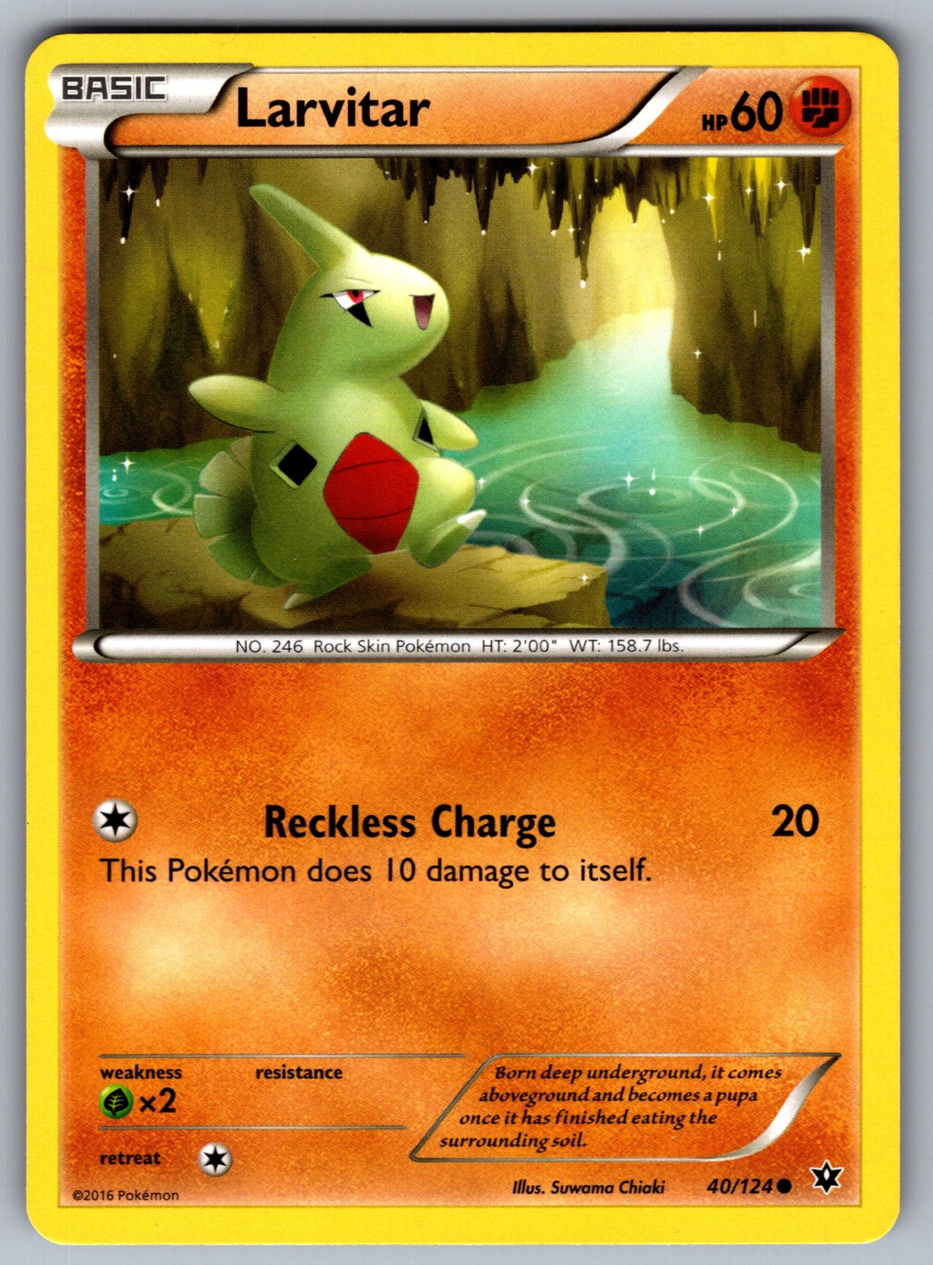 Larvitar (40) Common XY - Fates Collide 40/124 LP 2016