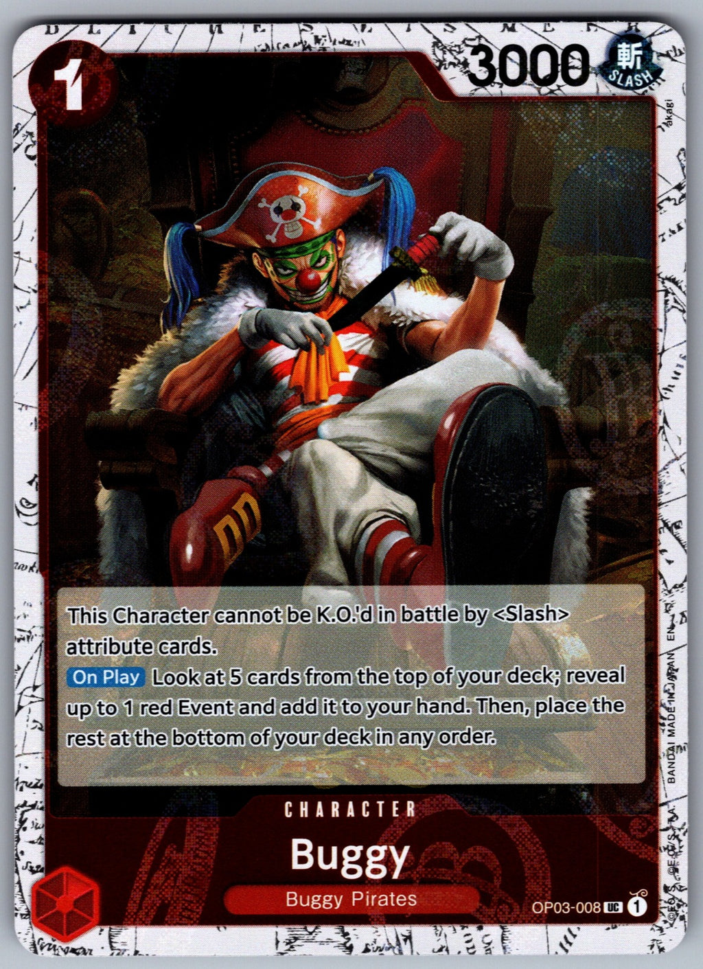Buggy - (Pirate Foil) Foil UC Premium Booster -The Best- Vol. 2 OP03-008 NM 2025