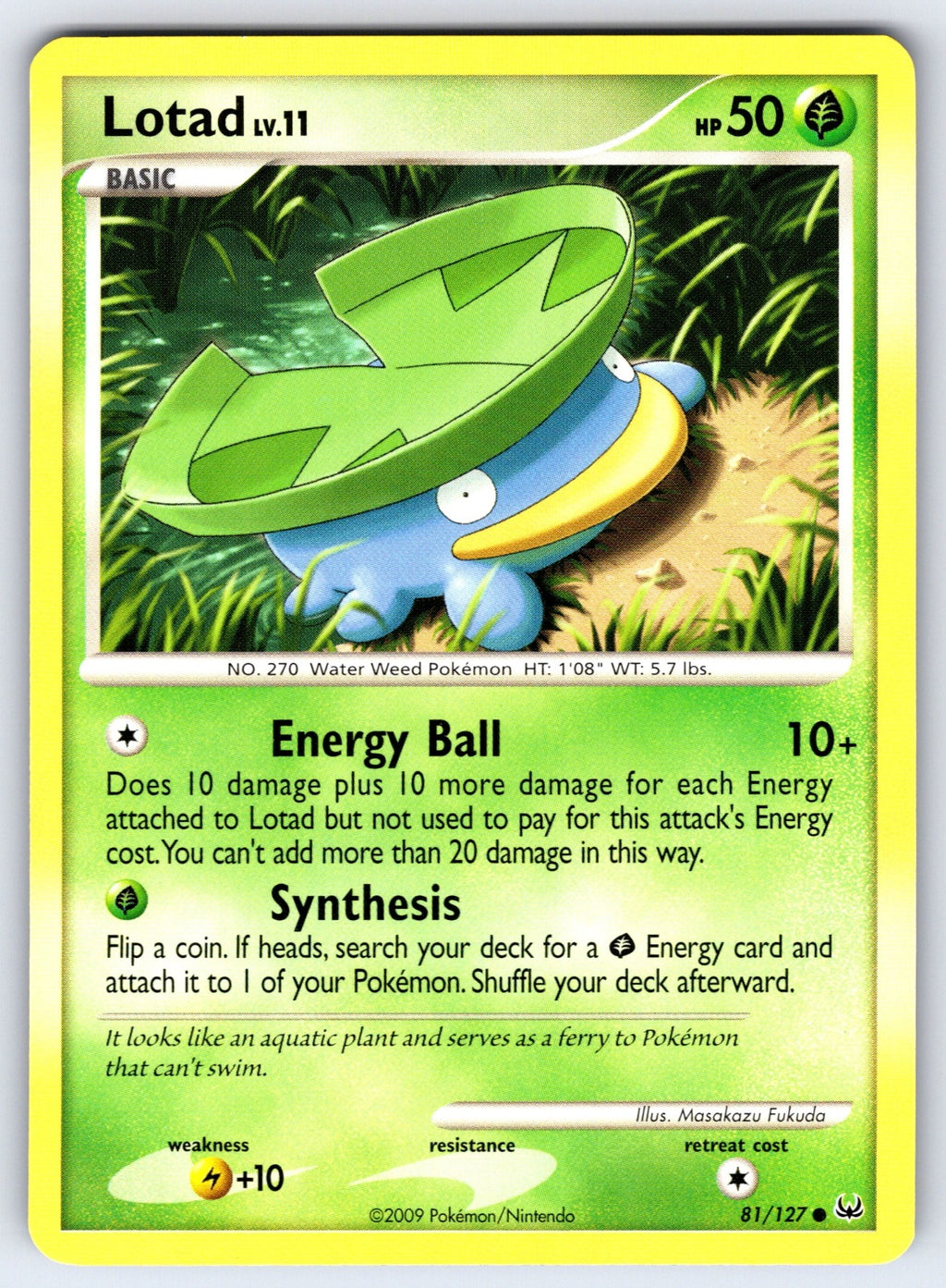 Lotad Common Platinum 81/127 LP 2009