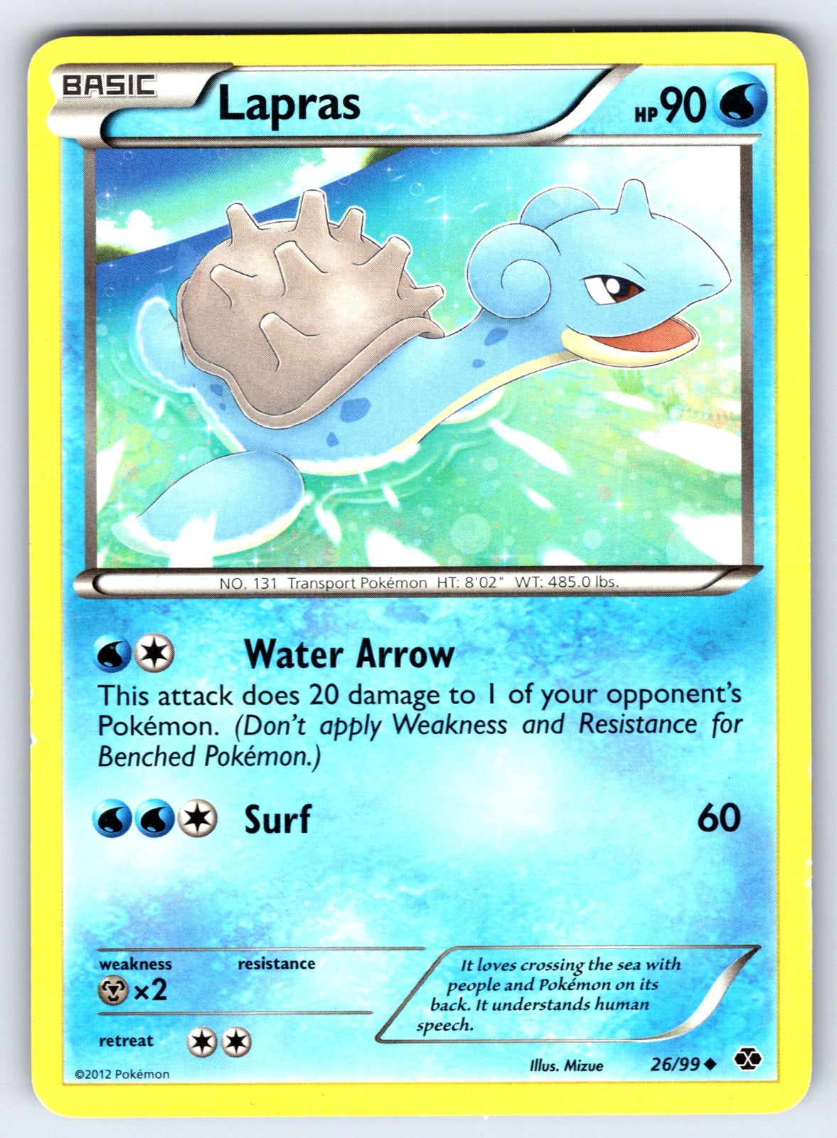 Lapras (26) Uncommon Next Destinies 26/99 LP 2012
