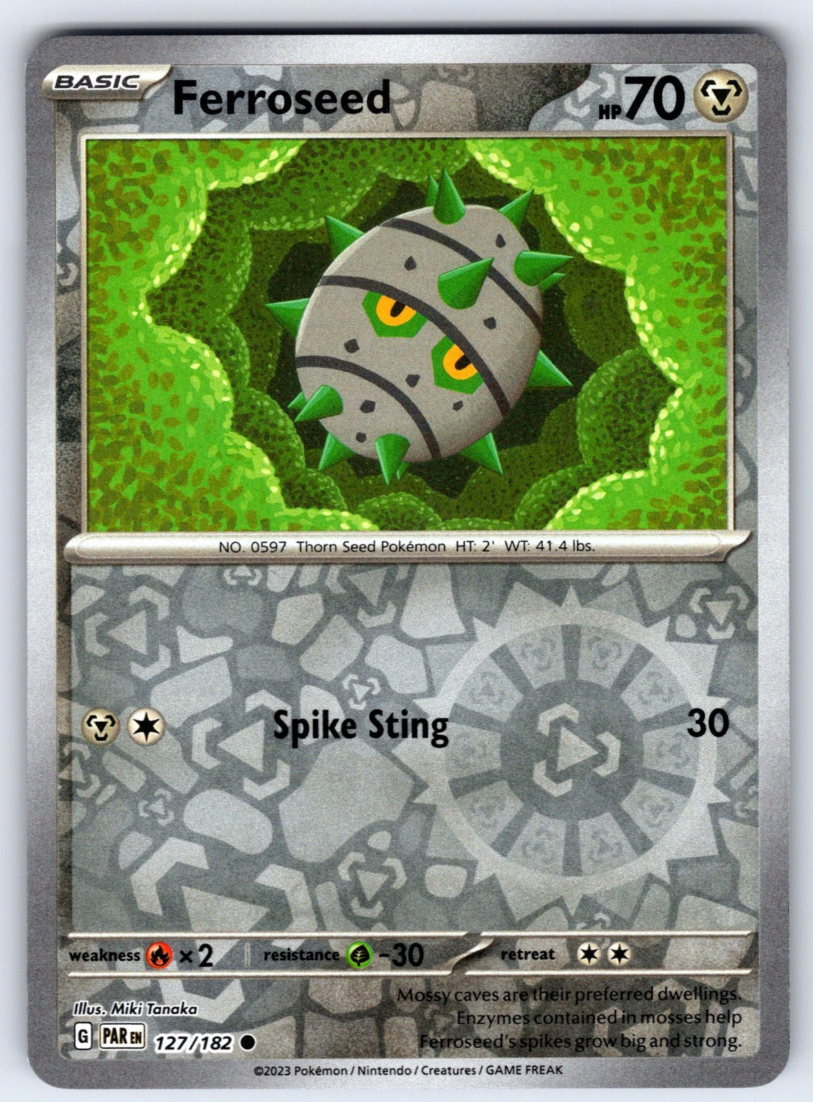 Ferroseed Reverse Holo Common SV04: Paradox Rift 127/182 NM 2023