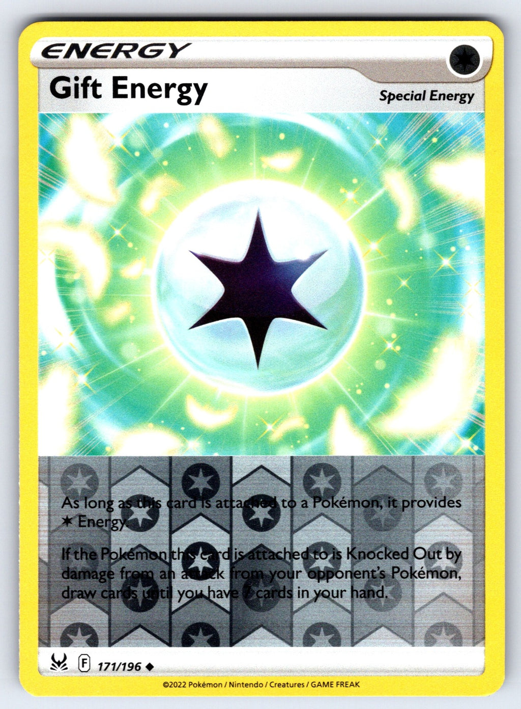 Gift Energy Reverse Holo Uncommon SWSH11: Lost Origin 171/196 NM 2022
