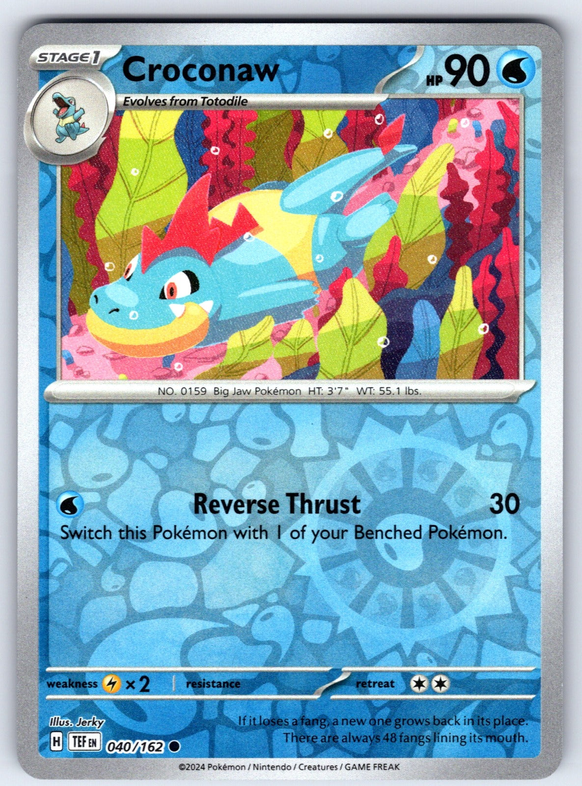 Croconaw Reverse Holo Common SV05: Temporal Forces 040/162 NM 2024