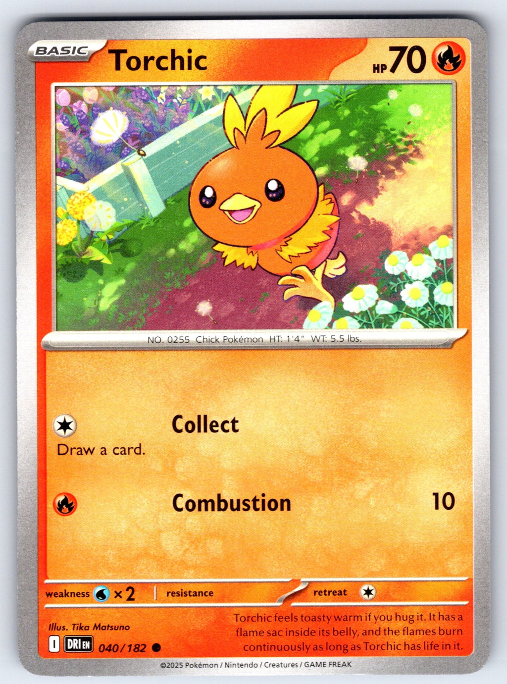 Torchic Common SV10: Destined Rivals 040/182 NM 2025