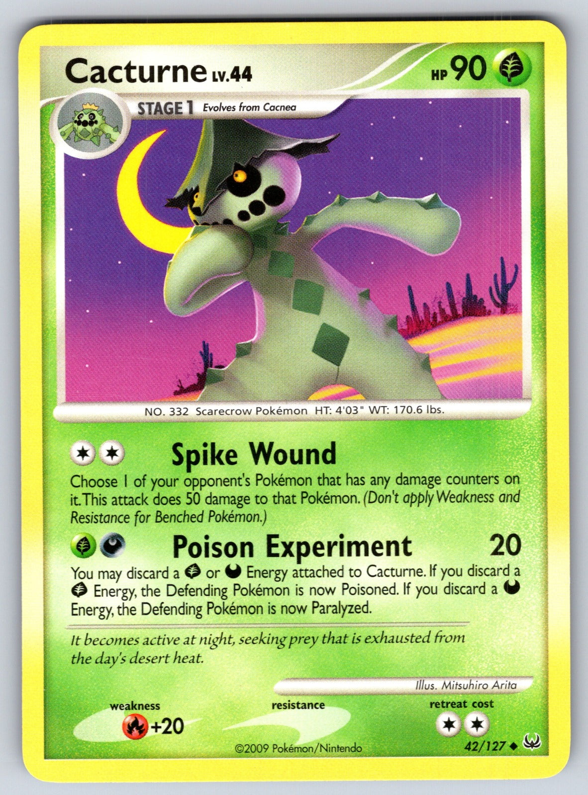 Cacturne Uncommon Platinum 42/127 LP 2009