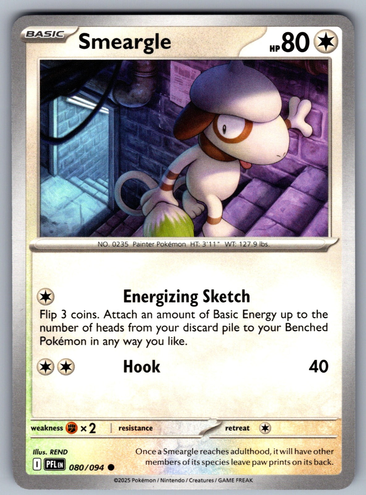 Smeargle Common ME02: Phantasmal Flames 080/094 NM 2025