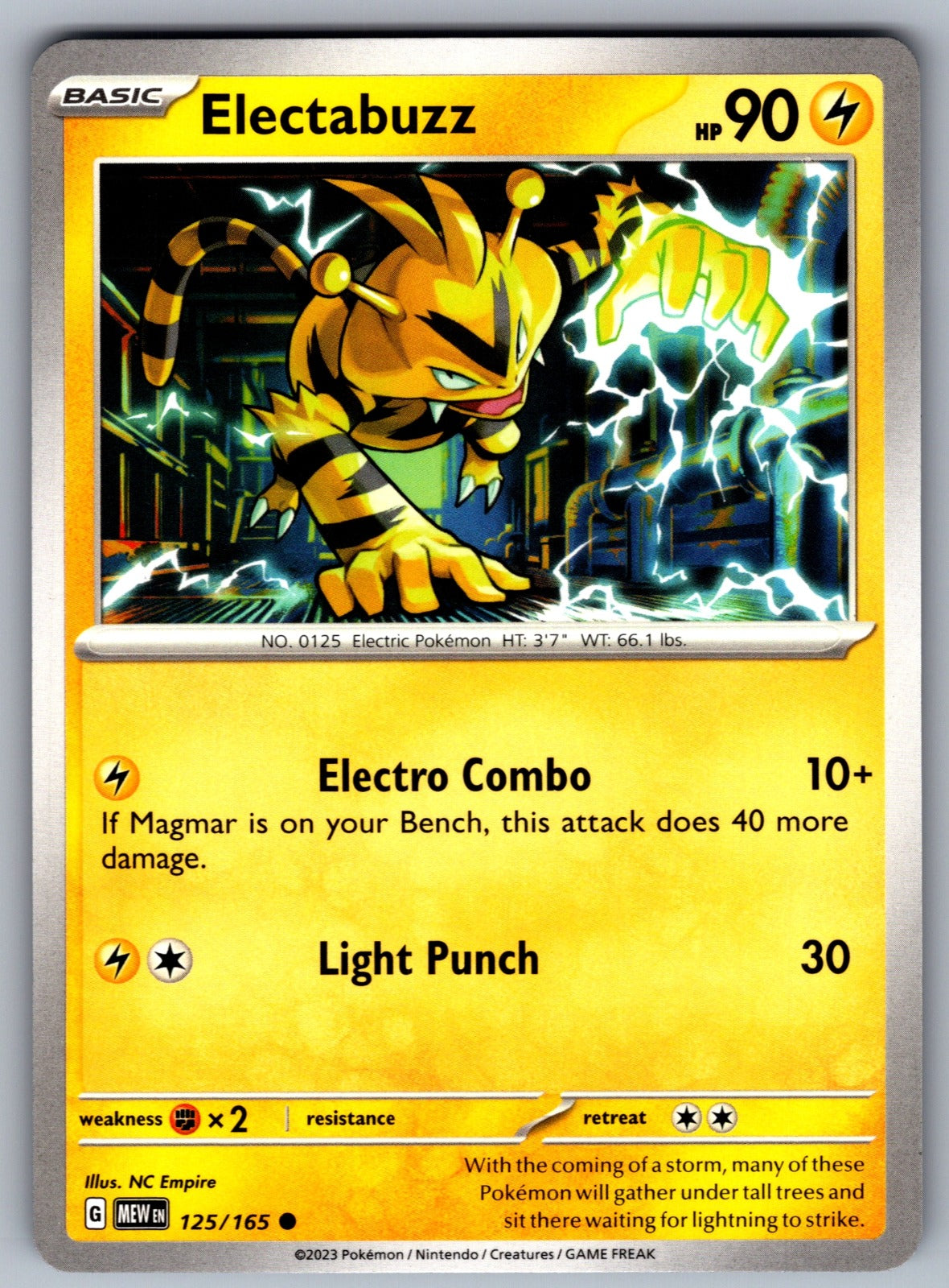 Electabuzz Common SV: Scarlet & Violet 151 125/165 NM 2023
