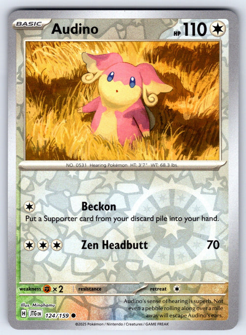 Audino Reverse Holo Common SV09: Journey Together 124/159 NM 2025