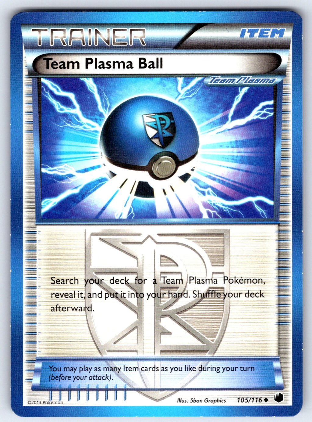 Team Plasma Ball (Team Plasma) Uncommon Plasma Freeze 105/116 LP 2013