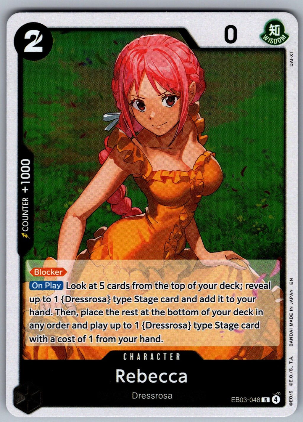 Rebecca Foil R Extra Booster: One Piece Heroines Edition EB03-048 NM 2026
