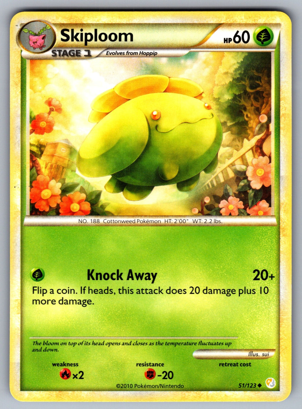 Skiploom Uncommon HeartGold SoulSilver 51/123 LP 2010
