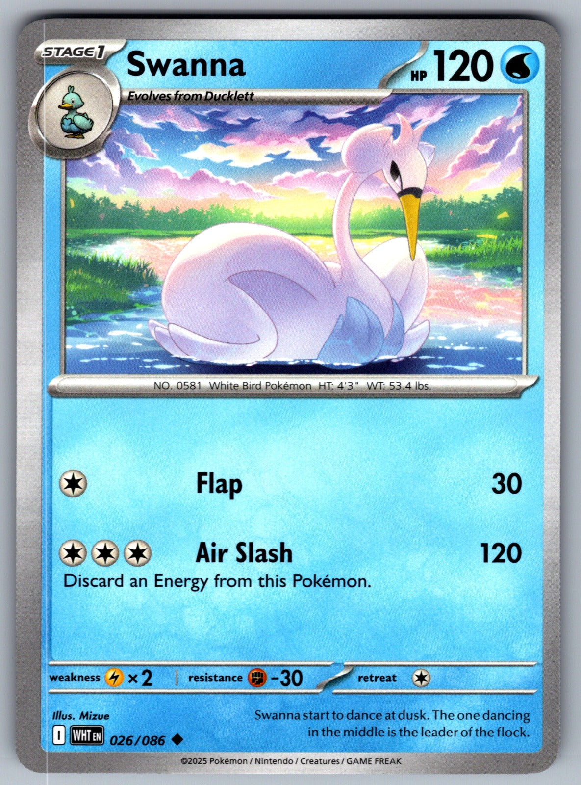 Swanna Uncommon SV: White Flare 026/086 NM 2025