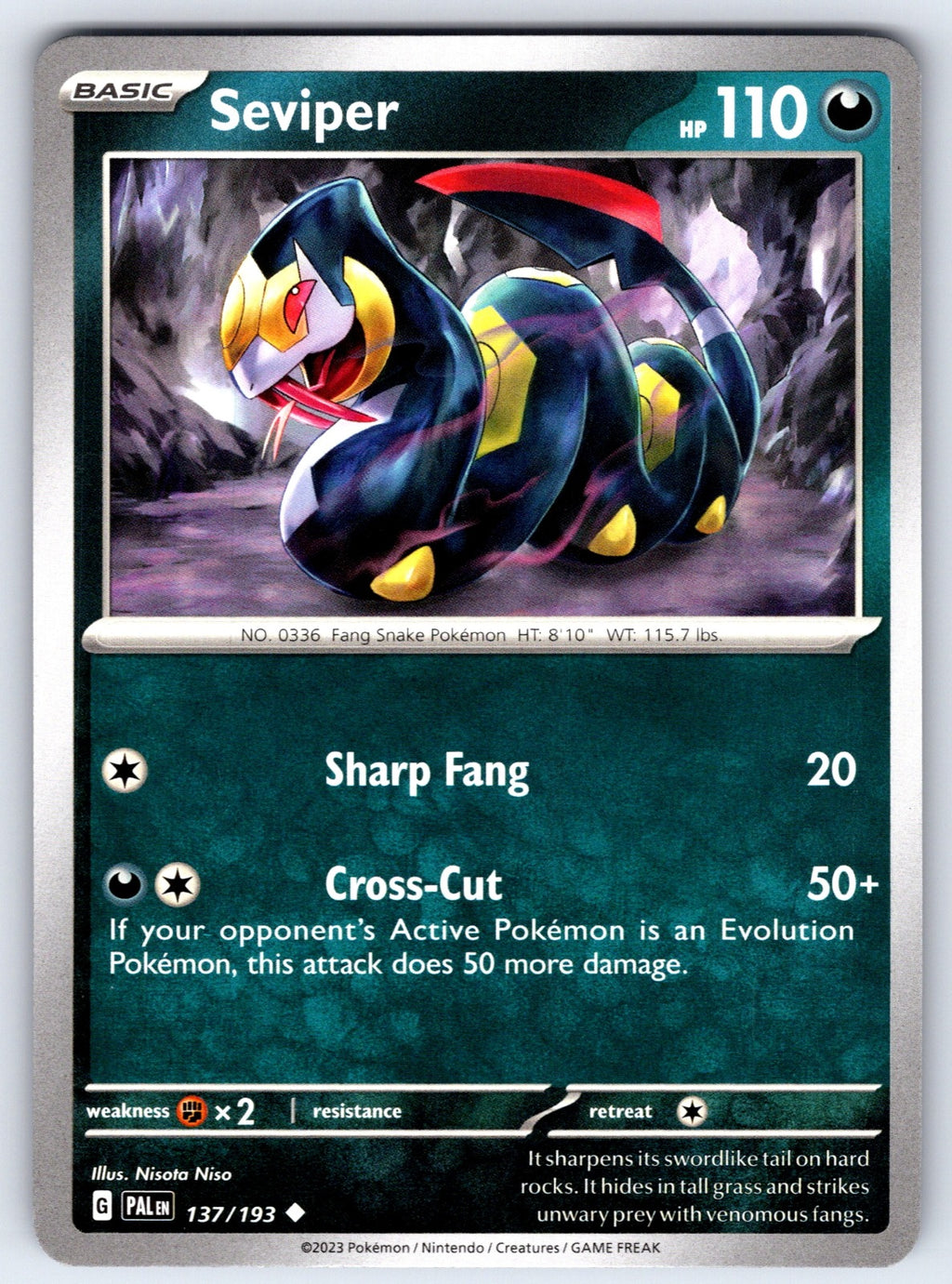 Seviper Uncommon SV02: Paldea Evolved 137/193 LP 2023