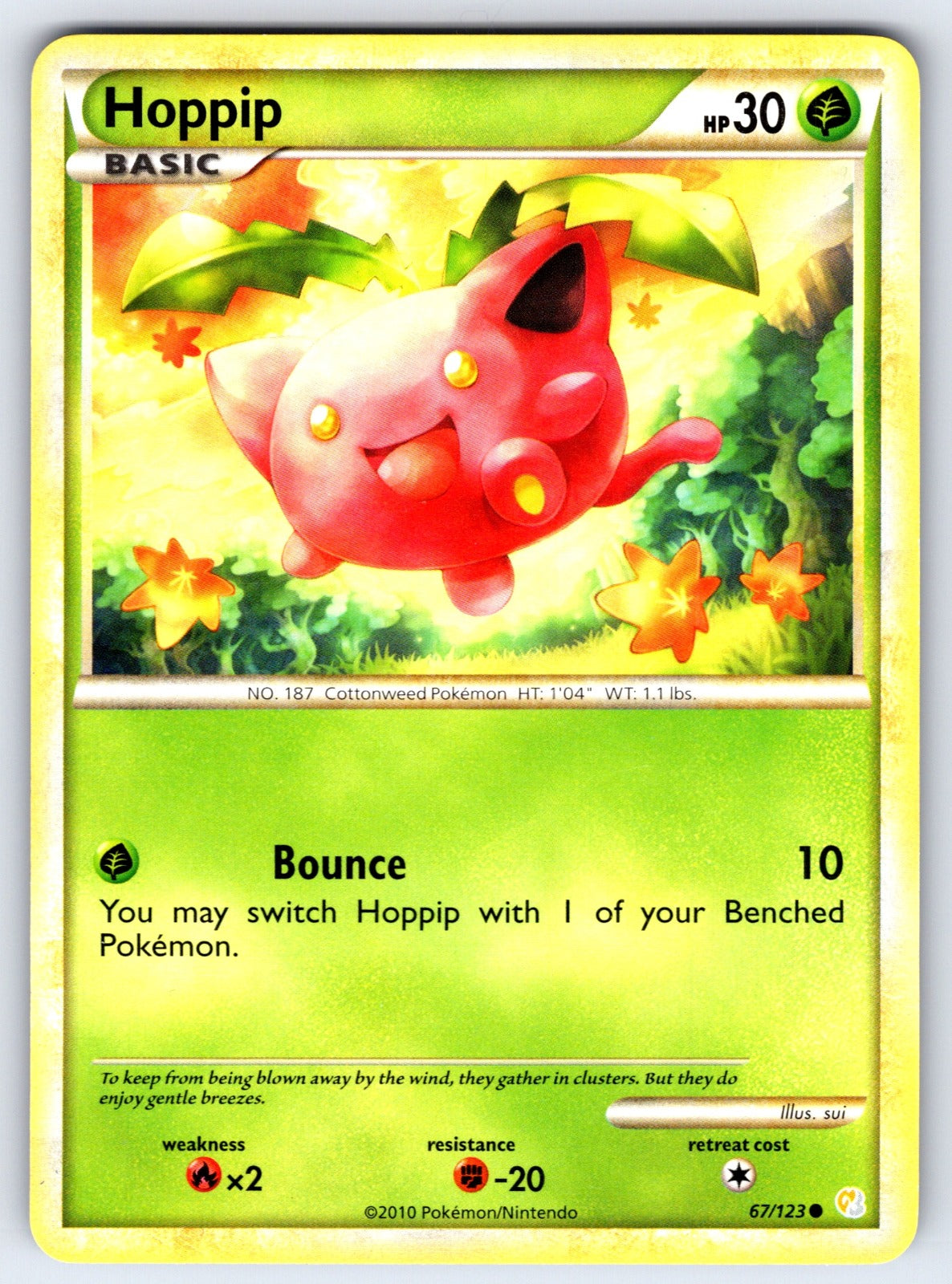 Hoppip Common HeartGold SoulSilver 67/123 LP 2010