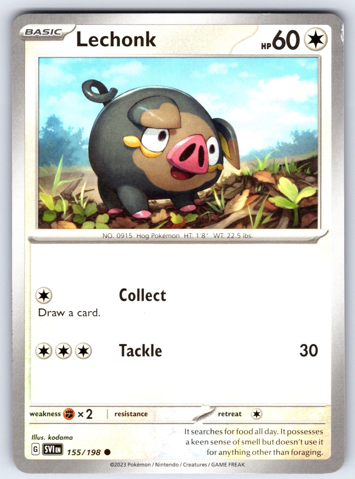 Lechonk Common SV01: Scarlet & Violet Base Set 155/198 NM 2023