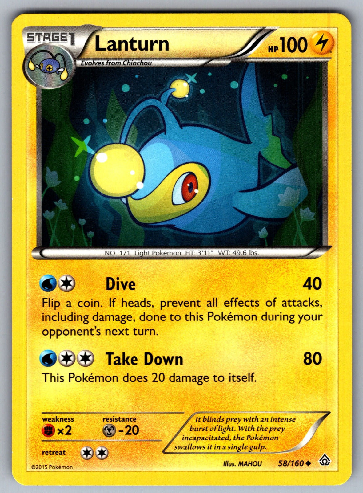 Lanturn Uncommon XY - Primal Clash 58/160 LP 2015