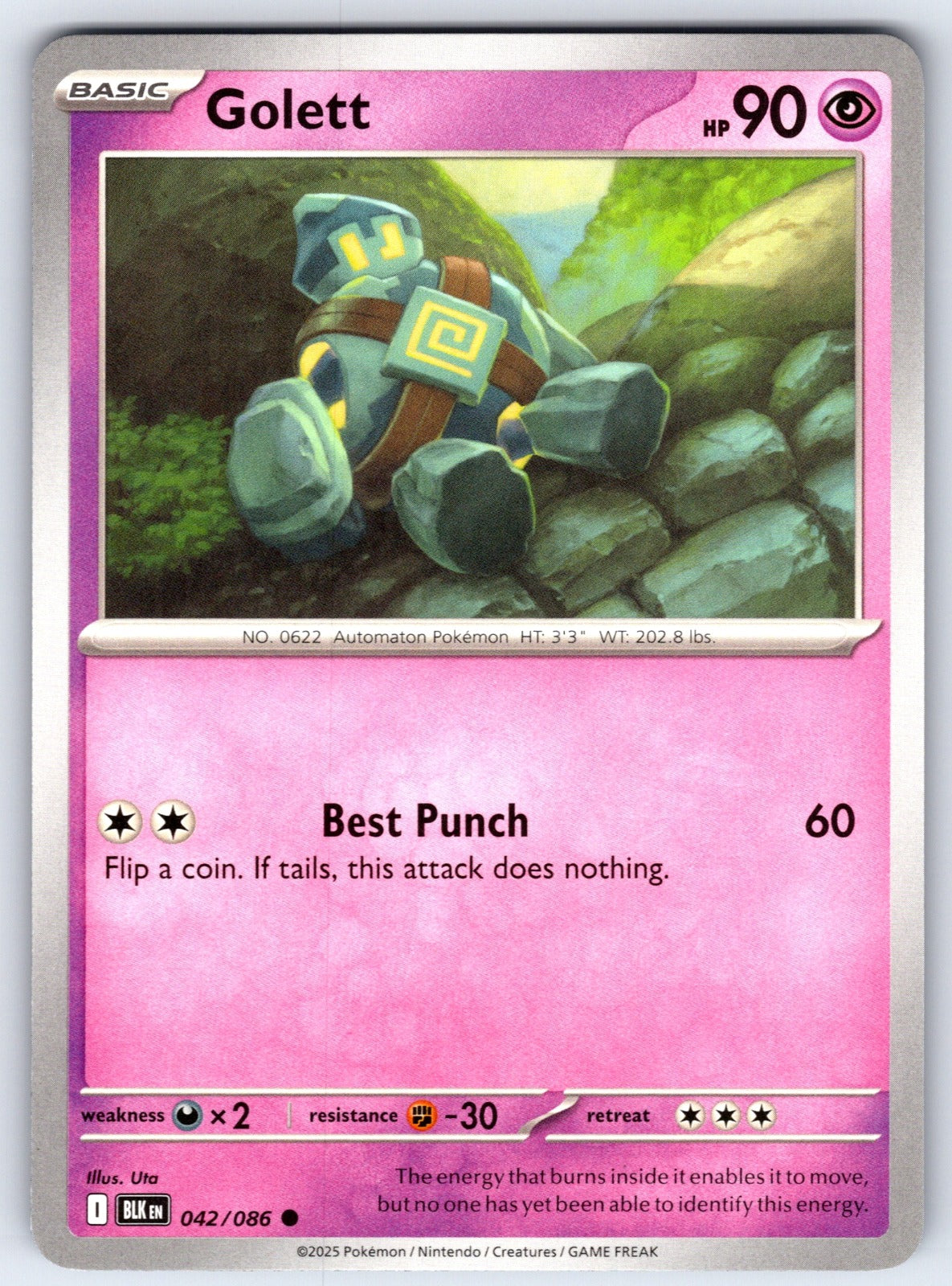 Golett Common SV: Black Bolt 042/086 NM 2025