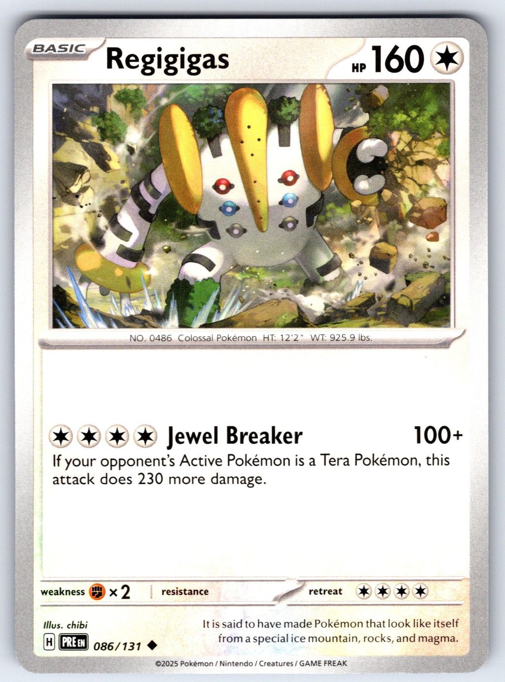 Regigigas Uncommon SV: Prismatic Evolutions 086/131 NM 2025