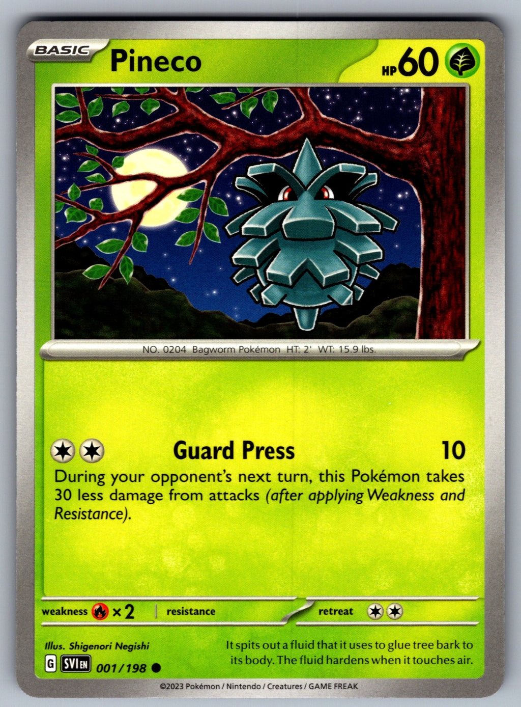 Pineco Common SV01: Scarlet & Violet Base Set 001/198 NM 2023