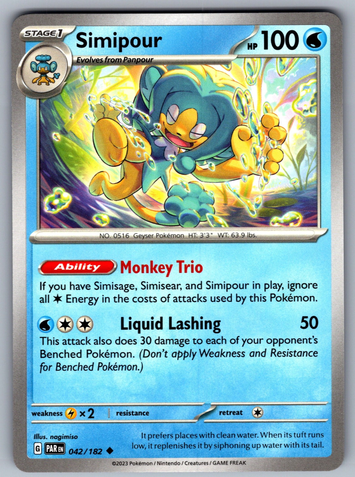 Simipour Uncommon SV04: Paradox Rift 042/182 NM 2023