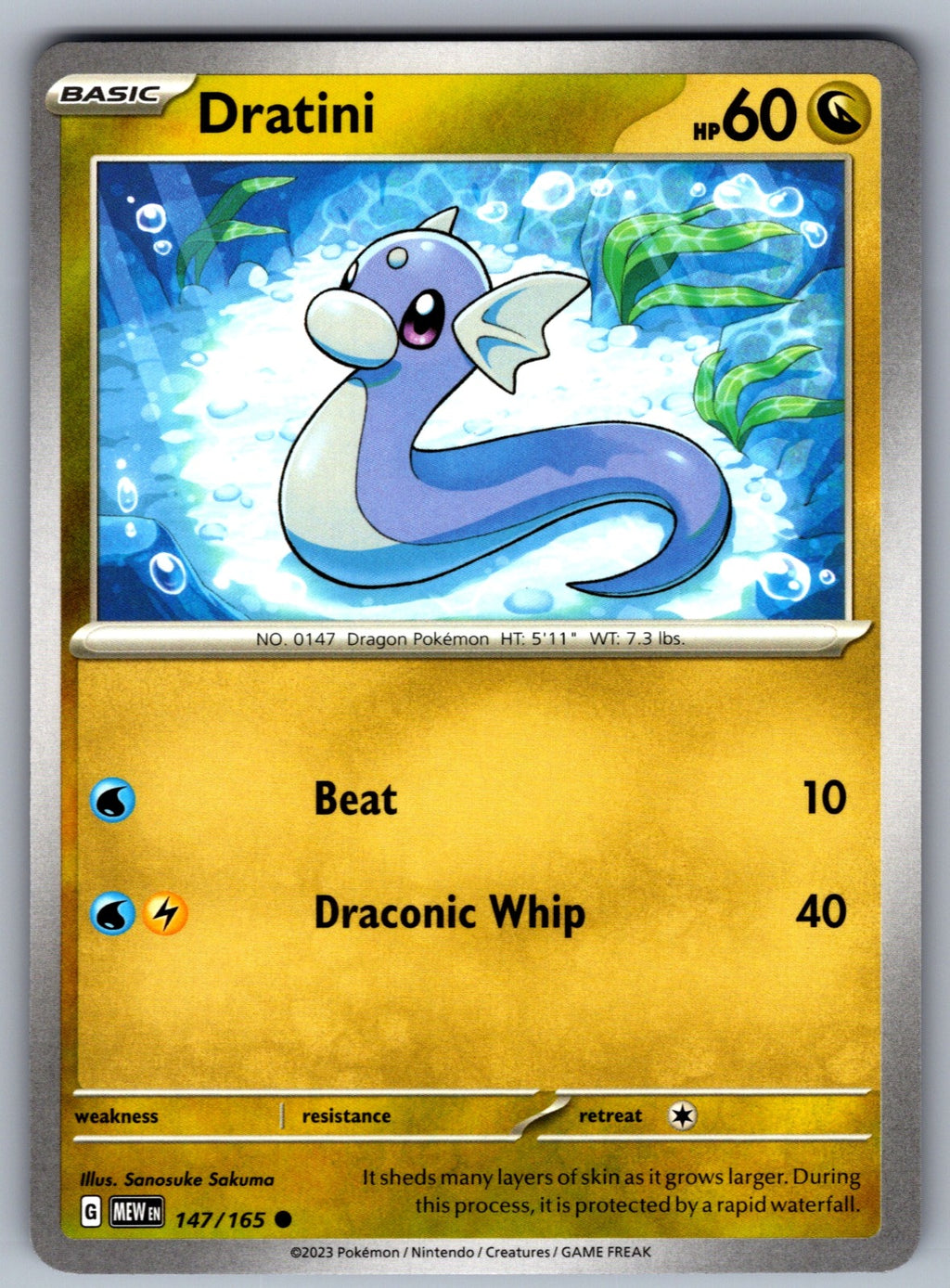 Dratini Common SV: Scarlet & Violet 151 147/165 NM 2023