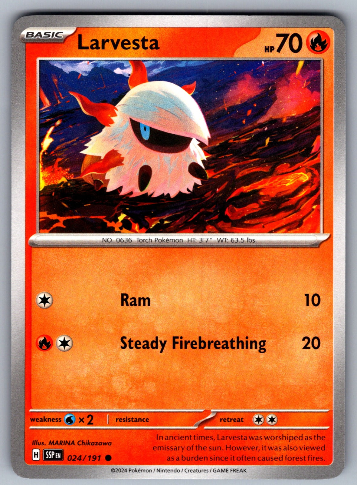Larvesta Common SV08: Surging Sparks 024/191 NM 2024