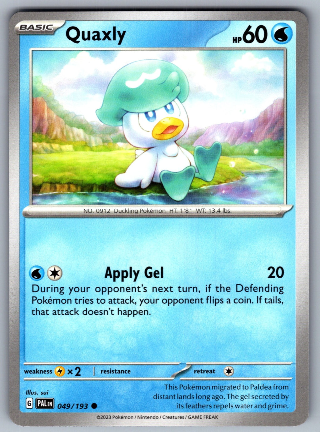 Quaxly Common SV02: Paldea Evolved 049/193 NM 2023