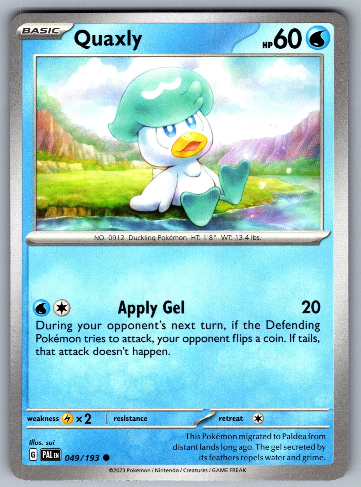Quaxly Common SV02: Paldea Evolved 049/193 NM 2023