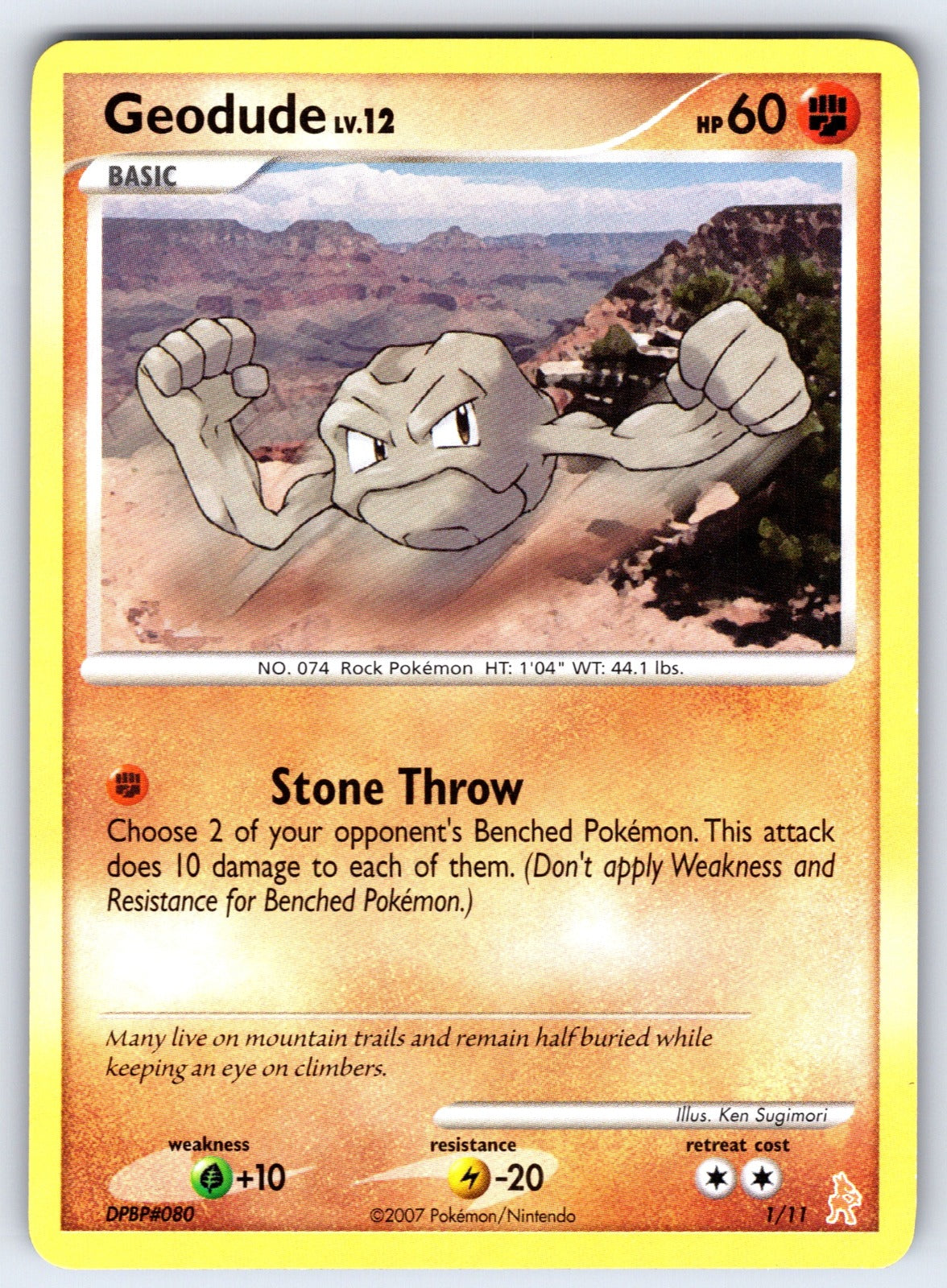 Geodude Common Mysterious Treasures 84/123 LP 2007