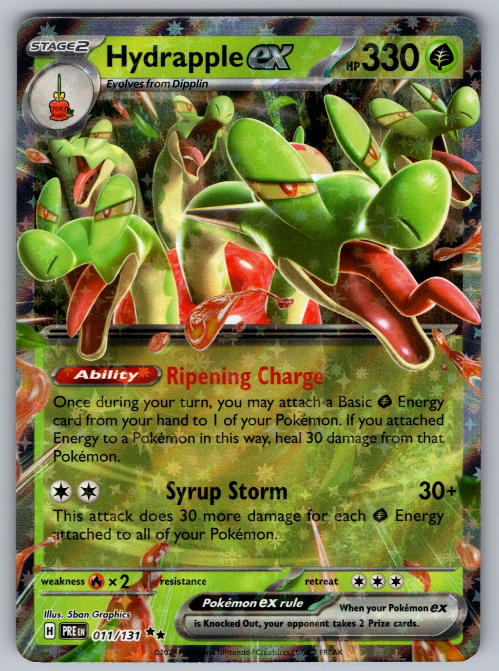 Hydrapple ex Holo Double Rare SV: Prismatic Evolutions 011/131 NM 2025