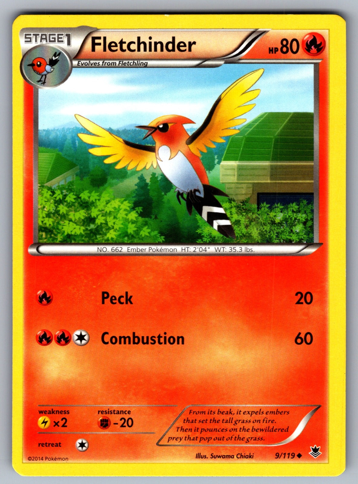 Fletchinder Uncommon XY - Phantom Forces 9/119 LP 2014