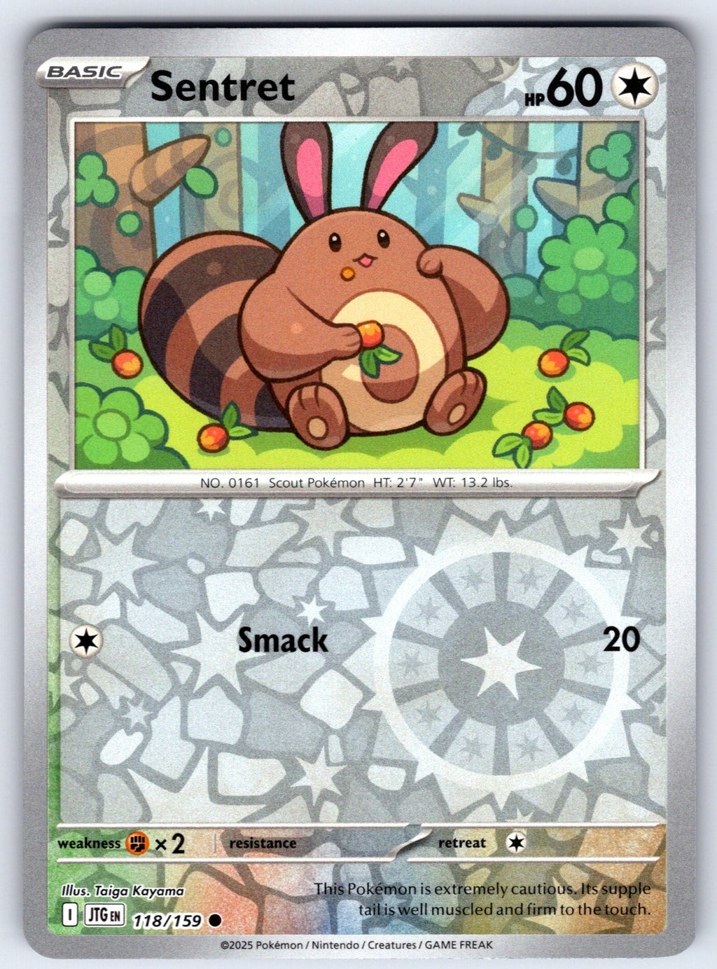 Sentret Reverse Holo Common SV09: Journey Together 118/159 NM 2025