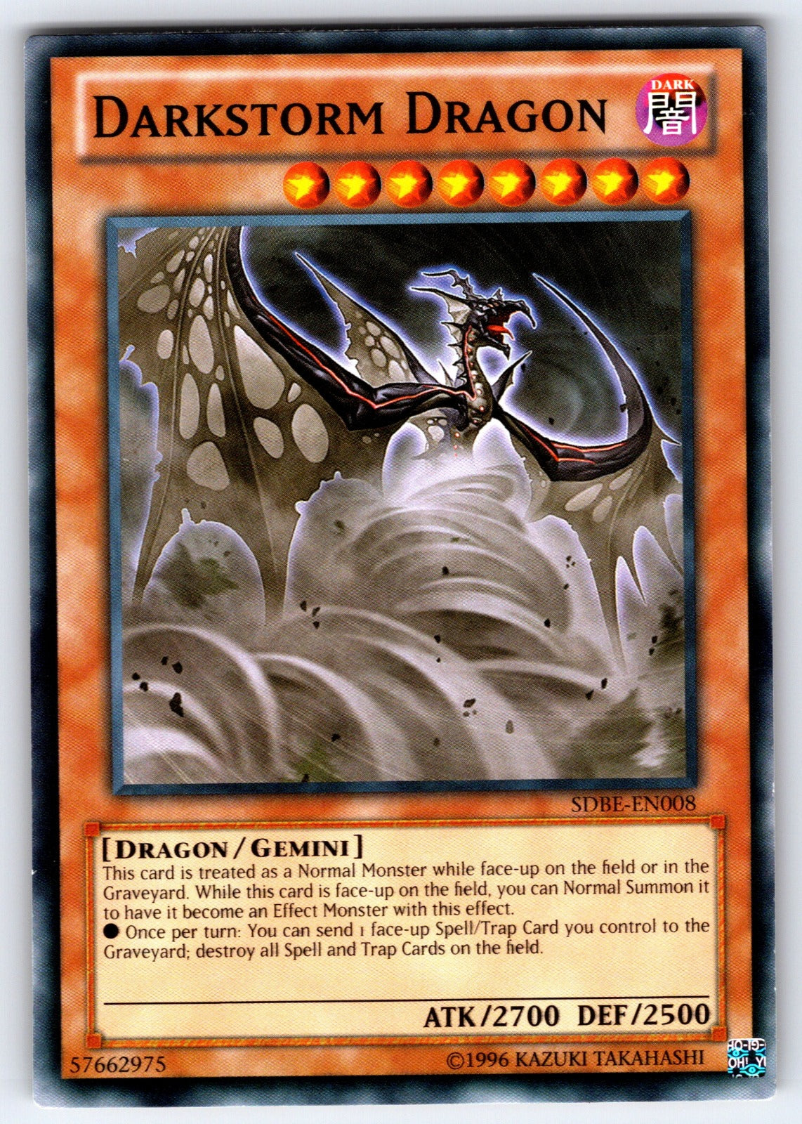 Darkstorm Dragon Unlimited Common OTS Tournament Pack 3 OP03-EN024 LP 2016